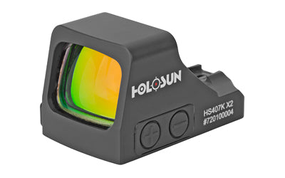 Holosun Technologies, 407K-X2, Red Dot, 6 MOA Dot, Black Color, Side Battery